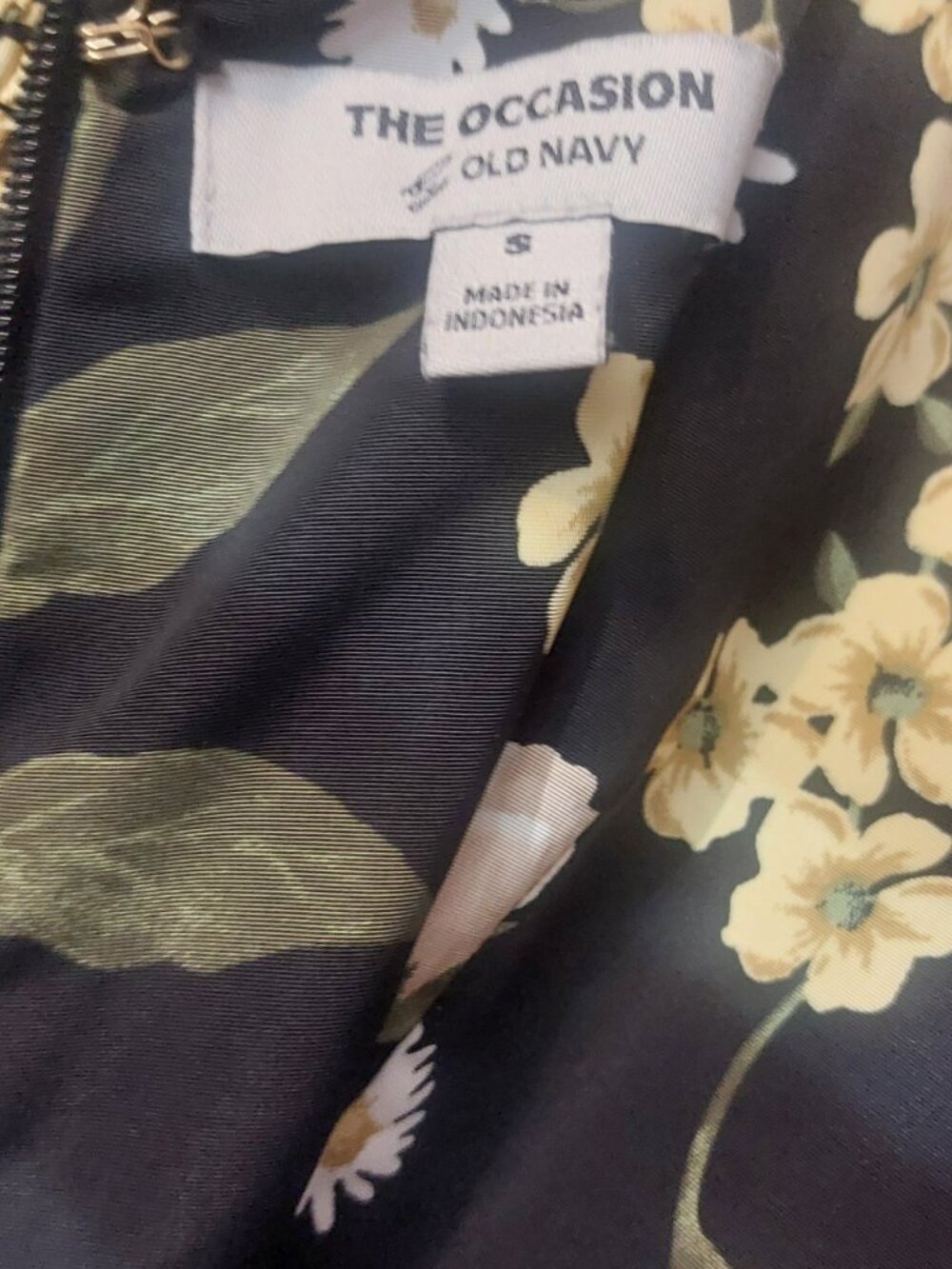 The Occasion by Old Navy Fit & Flare Sleeveless Taffeta Midi Dress Floral S - Picture 4 of 4
